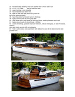 full size printed plans and notes to build a scale (5/8"=1ft) chris craft constellation full size printed plans and notes