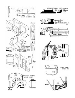 full size printed plan o gauge interurban diner a 1947 plan