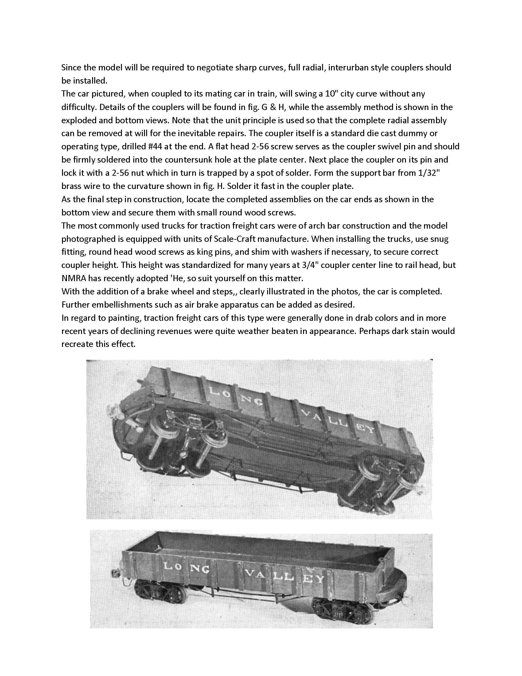 full size printed plan o gauge interurban sand car  a 1947 plan