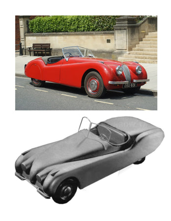 full size printed plan scale 1:12 jaguar xk 120 miniature of the british speedster.