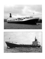 full size printed plans scale 1:192 container ship jervis bay l 46" suitable for radio control