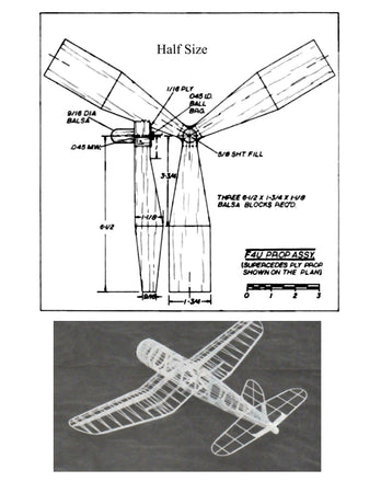 full size printed plan f4u-1d corsair scale 1: 12  wingspan 40.9”  power rubber