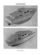 full size printed plans cabin cruiser boating for beginners' kingfisher  l 22" suitable for radio control