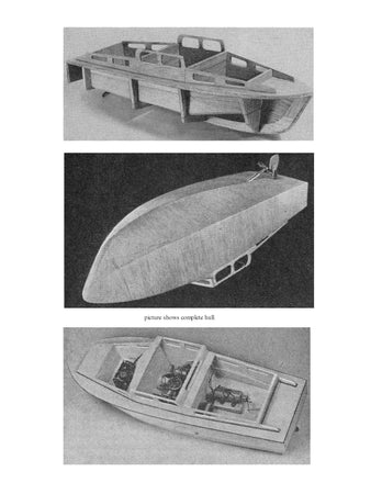 full size printed plans cabin cruiser boating for beginners' kingfisher  l 22" suitable for radio control