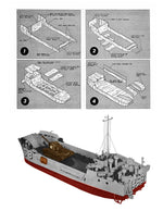 wwii model boat plans 1:48 scale 30" r/c landing craft plans & building notes