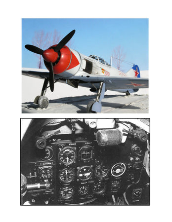 full size printed plans soviet fighter scale 1“= 1 control line  wingspan 32” lavochkin la-7