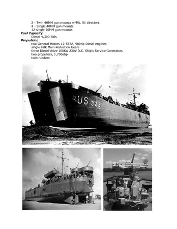 full size printed plans lst-1 class tank landing ship scale 1:96 suitable for radio control