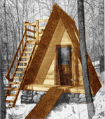 printed plans a frame playhouse overall length 10’  width 8’  height 10’  deck 69” x 39”