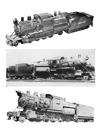 full size plans vintage 1947 model railroad o gauge lehigh valley mikado loco & tender