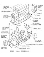 full size printed plan semi scale r/c sailboat cruising ketch mara suitable for radio control