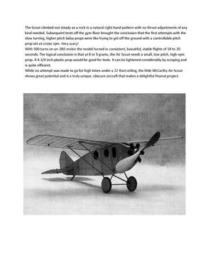 full size printed plans peanut scale mccarthy airscout it makes a charming peanut scale