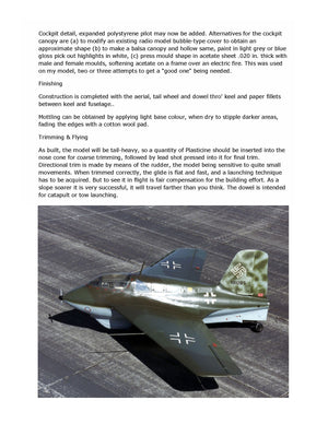 full size printed scale 1:12 messerschmitt komet me 163 glider or convert to ducted fan