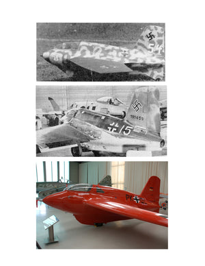 full size printed scale 1:12 messerschmitt komet me 163 glider or convert to ducted fan