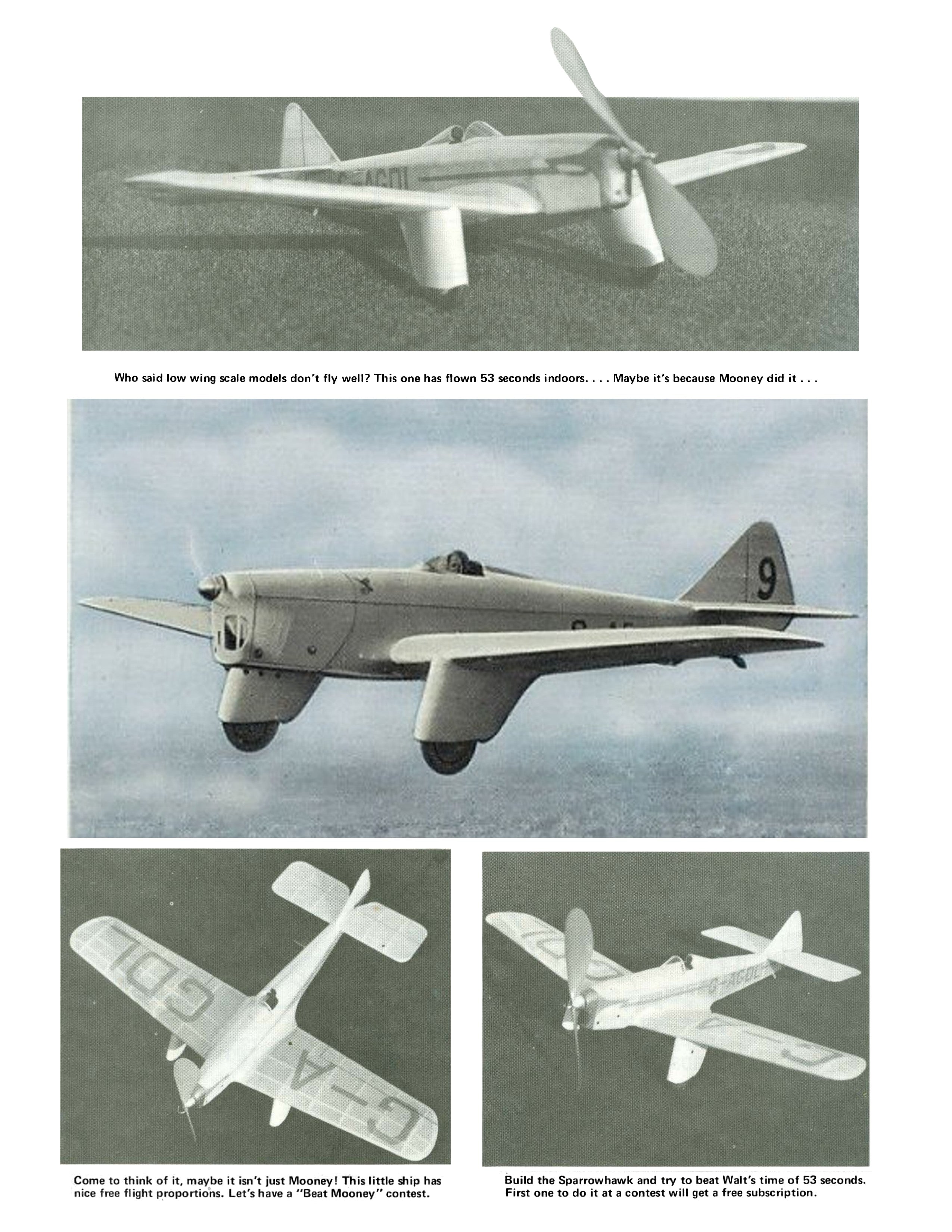 full size printed plans peanut scale "miles sparrowhawk" here's a sleek low-winger that continually pushes