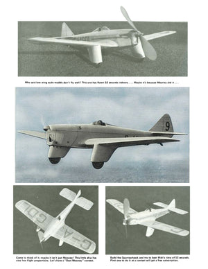 full size printed plans peanut scale "miles sparrowhawk" here's a sleek low-winger that continually pushes