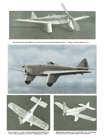 full size printed plans peanut scale "miles sparrowhawk" here's a sleek low-winger that continually pushes