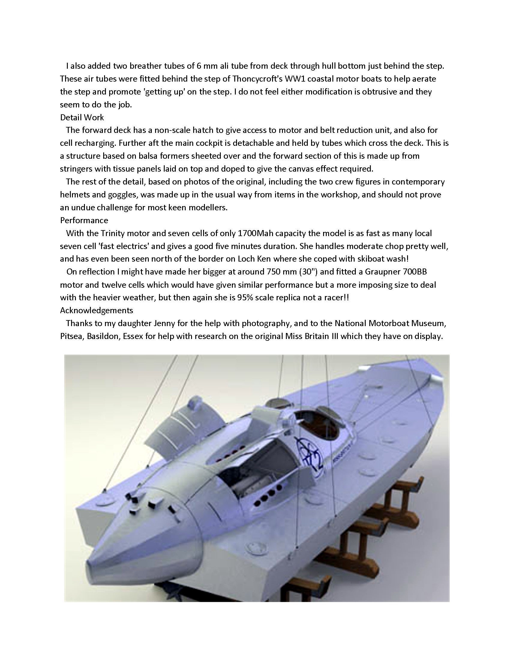 build vintage 1:12 scale miss britain iii hubert scott-paine with new speed boat full size printed plans