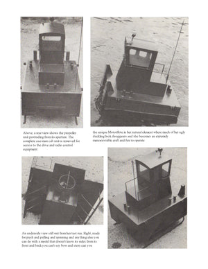 full size printed plan scale 1:12 motorflote push tug suitable for radio control