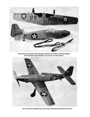 full size printed plan mustang p 51 b semi-scale 1:20 approx  wingspan 231/2”  rubber power
