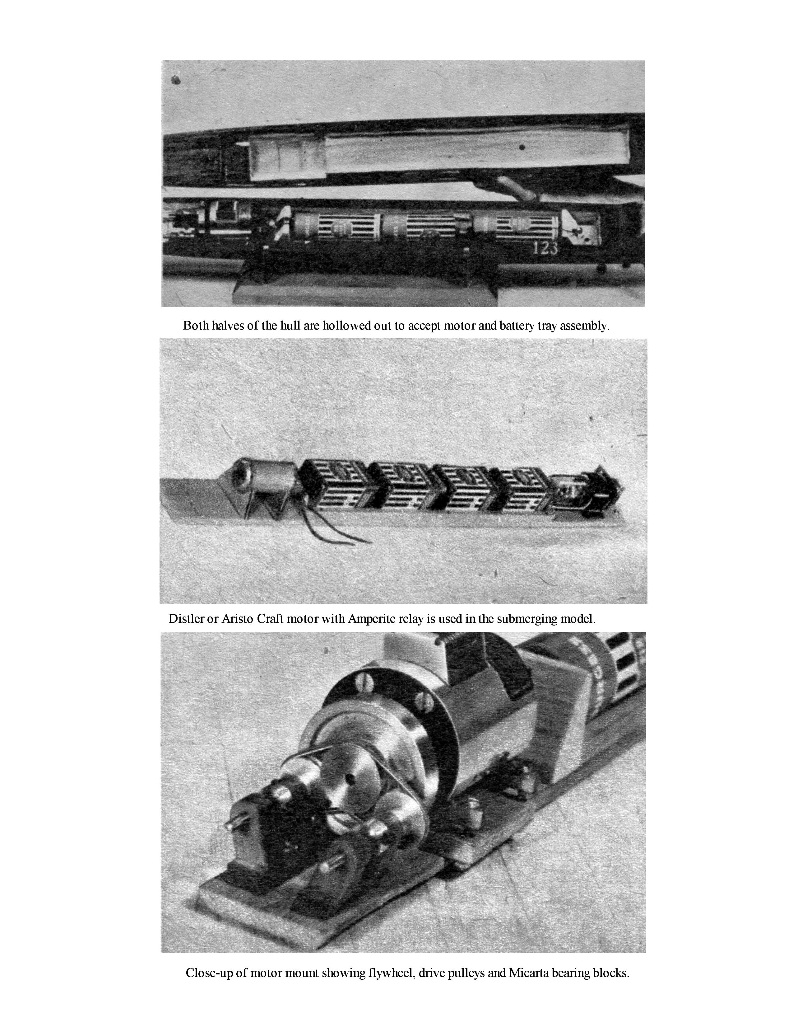 full size printed plan semi-scale 1:100 nautilus snn 571  38" auto submerge & surface