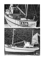full size printed plan semi-scale 1:16 norwegian trawler for two channel radio control