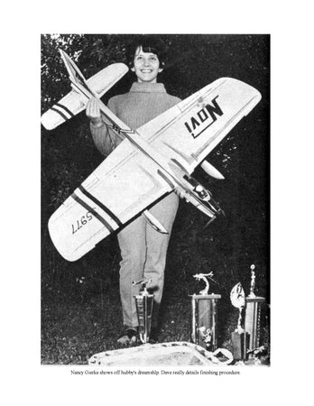 full size printed plans  vintage 1967 control line stunter novi