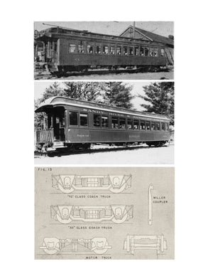 full size printed plan o gauge narrow gauge coaches  a 1947 plan