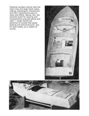 full size printed plan semi-scale 32 in. runabout  power .15 or  electric suitable for r/c