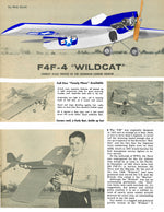 full size printed plan control line  f4f-4 "wildcat" stunt or combat  scale profile