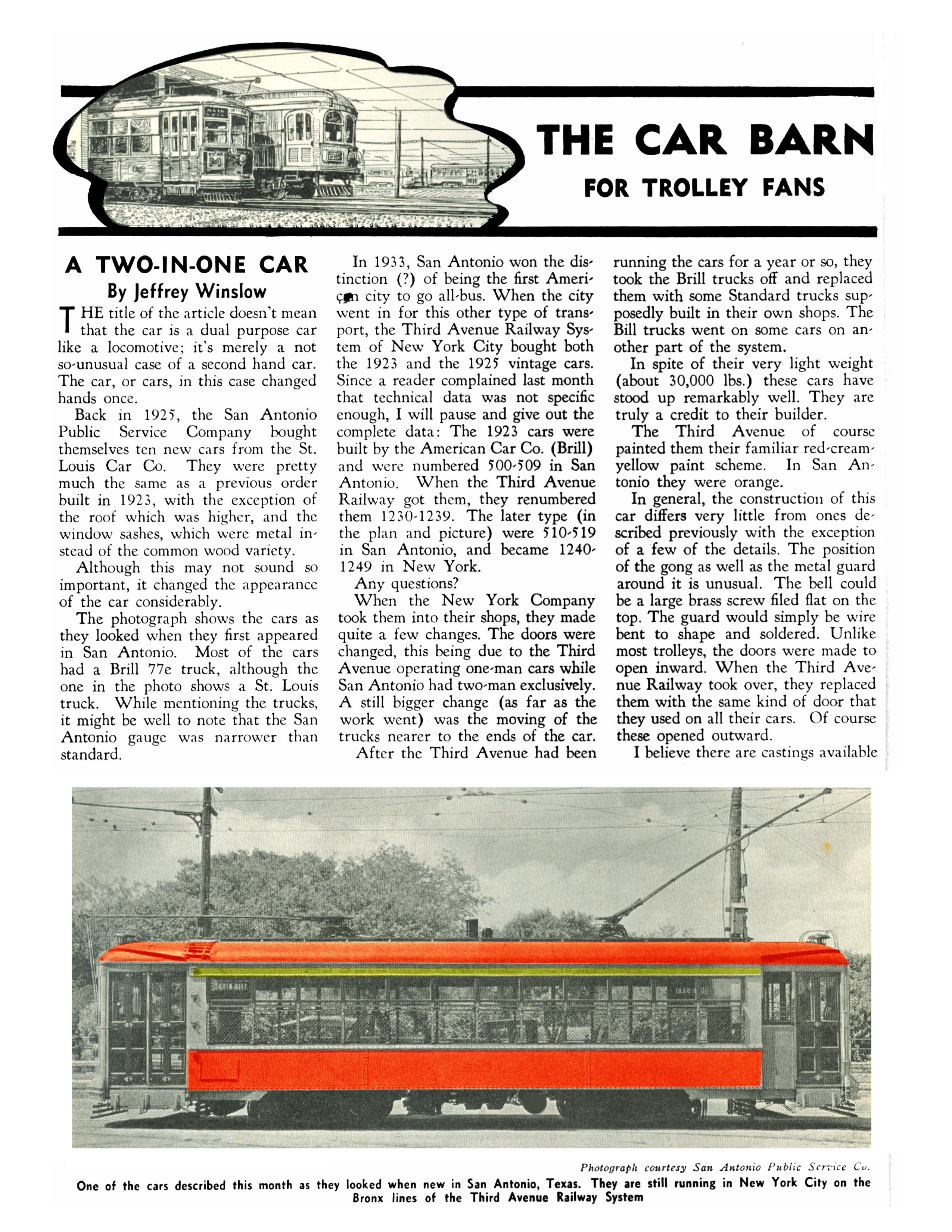 full size drawings o gauge st. louis car co trolley built by the american car co