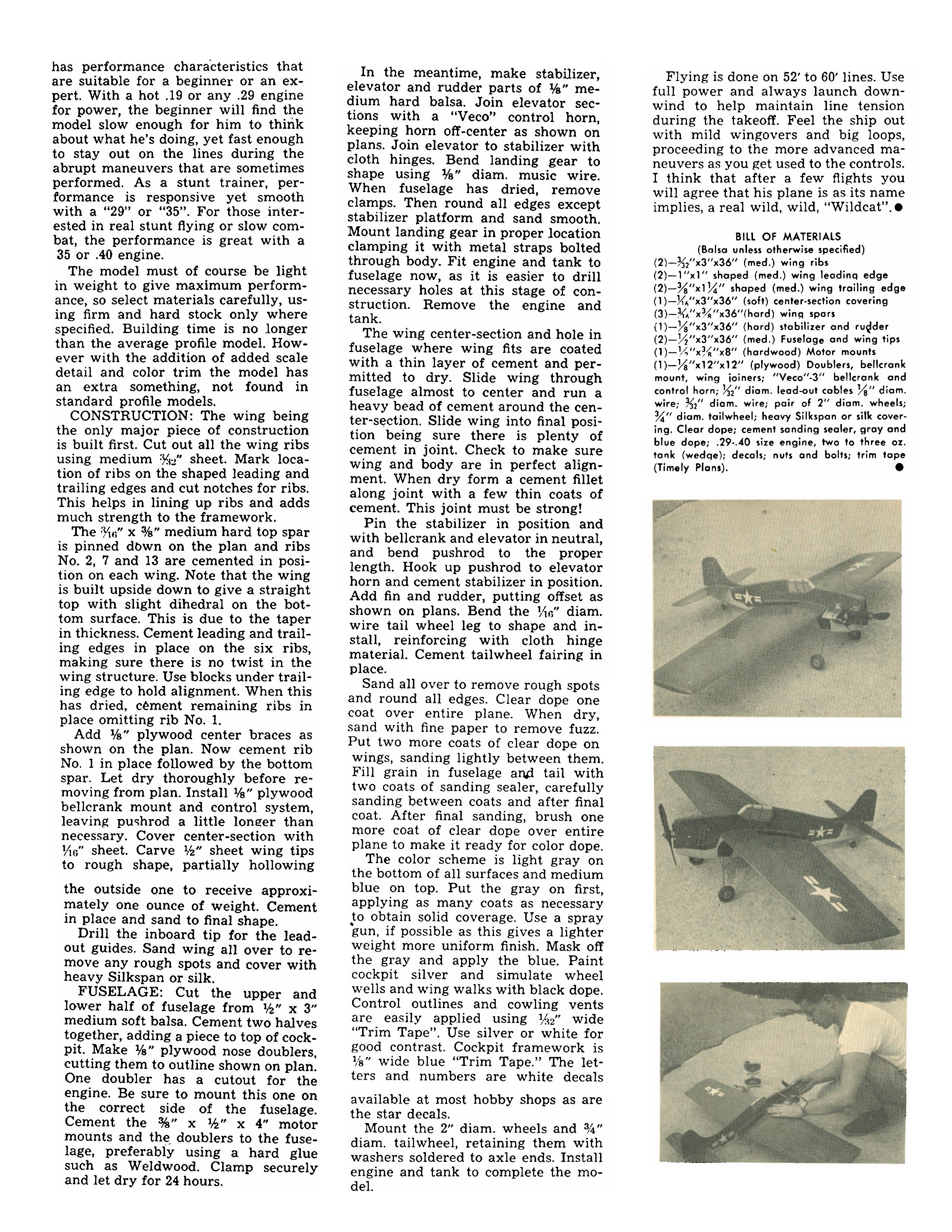 full size printed plan control line  f4f-4 "wildcat" stunt or combat  scale profile