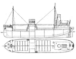 full size printed plan semi scale 1:72 raised quarter-deck quarter deck coaster