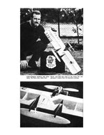 full size printed plan & building notes british combat *panic* wingspan 33"  engine .15 (2.5cc)