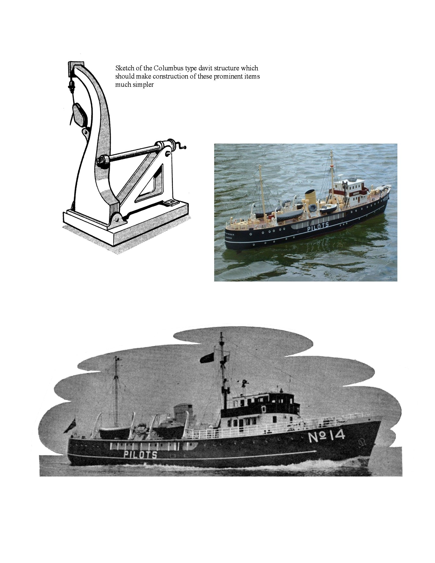 full size plans scale ¼”=1ft length 43 7/8” pilot tender t.h.v. pathfinder suitable for radio control