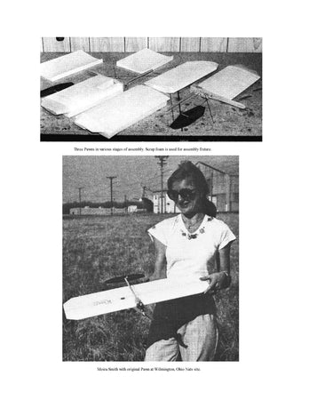 full size printed plan & building notes 1/2a combat *pawn* wingspan 28"  engine 1/2a