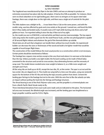 full size printed plans peanut scale "piper pa-15 vagabond"