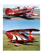 full size printed plans scale 1:8 control line sport or stunt pitts special