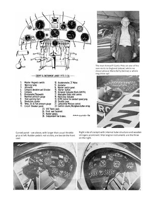full size printed plans scale 1:8 control line sport or stunt pitts special