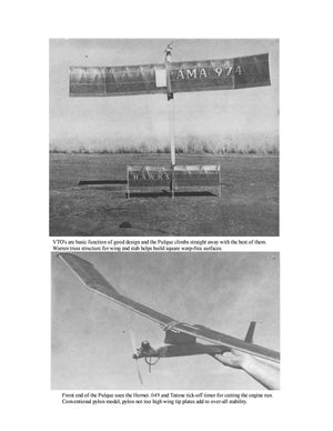 full size printed plan 1961 "pulque" free flight  w/s42”  engine 1/2a basic trainer that can also win