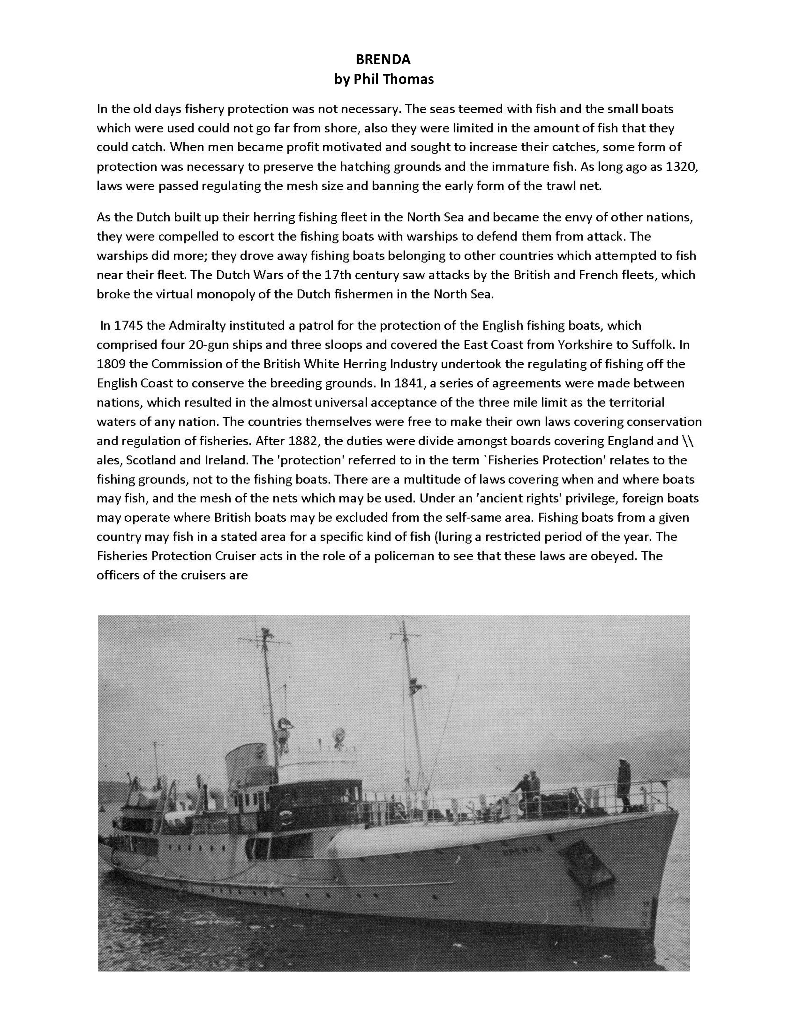 full size printed plan1:48 scale fishery protection suitable for radio control