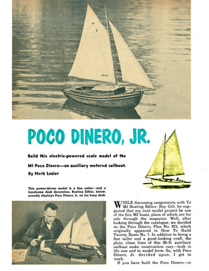 full size printed plans scale ¾” = 1’ poco dinero an auxiliary motored sailboat
