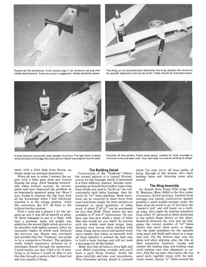 full size plans vintage 1976  semi-scale control line stunter hawker's "typhoon”