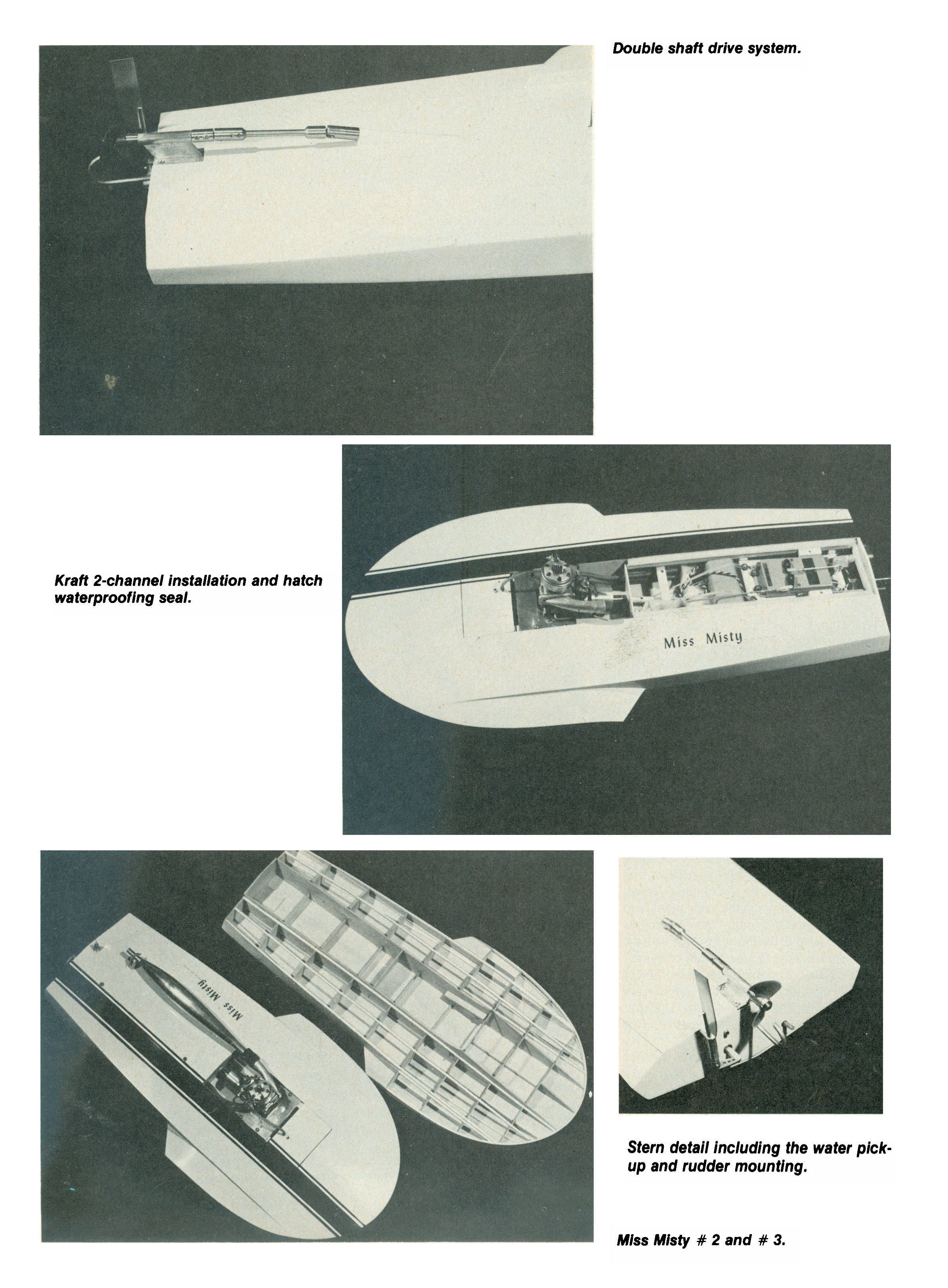 full size printed plans hydro for closed course racing "miss misty" for 2-channel
