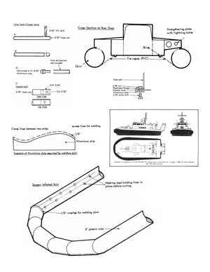 full size printed plan scale 1:18 bell sk 5 hovercraft for 3 channel radio control