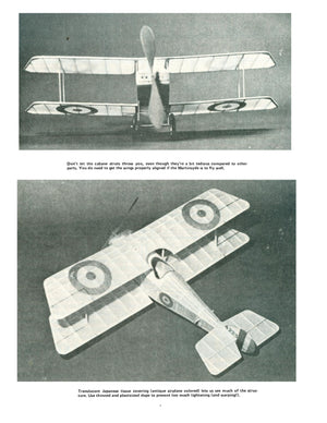 full size printed plans peanut scale "martinsyde scout s.1" lot of fun in the air. for a biplane