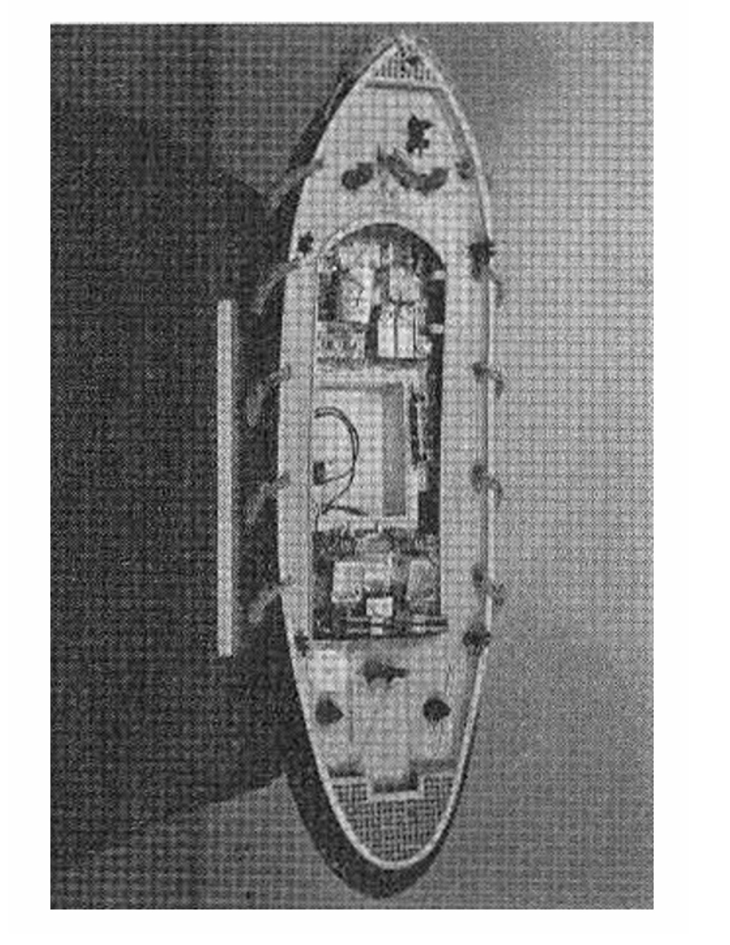 full size printed plans giant scale 1:20 tug l 48" b 13" for radio control