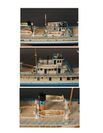 full size printed plan scale 1:48 far east coasting steamer "s.s. kinabalu" suitable for radio control
