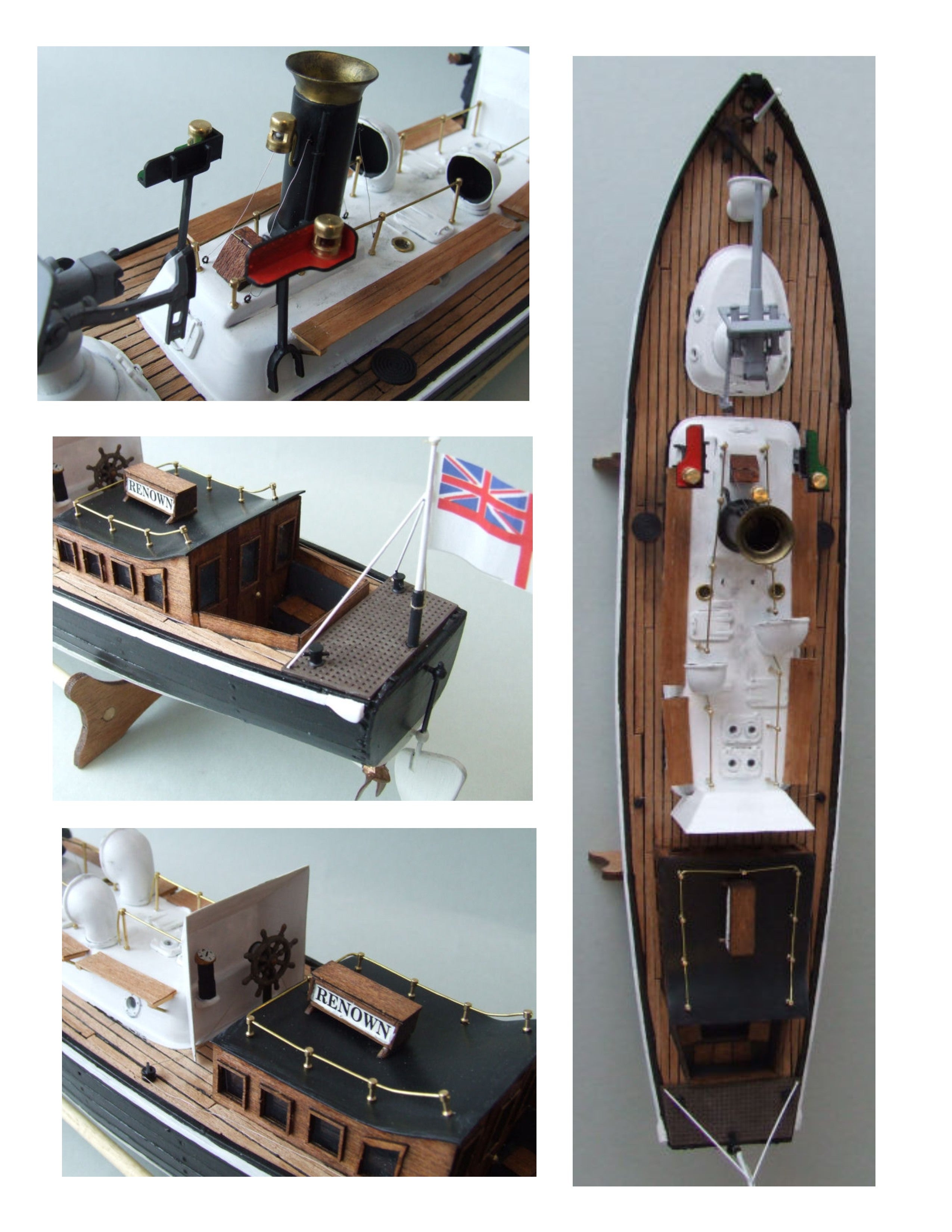 full size scale 1/16 drawings 50 ft. steam picket boat suitable for radio control