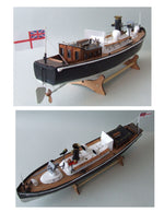 full size scale 1/16 drawings 50 ft. steam picket boat suitable for radio control