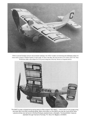 full size printed peanut scale plans anec 1a lympne racer excellent subject for peanut scale